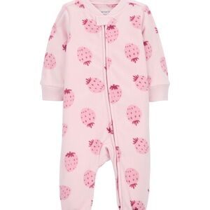 Carter’s Baby Strawberry Fleece Footie Sleep & Play Pajamas